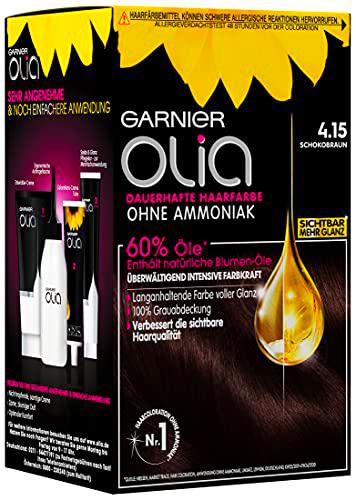 Garnier Olia pelo coloration/coloración para pelo Contiene 60% DE FLORES Aceites para fuerza de color intenso - sin amoniaco - 3 x 1 pieza