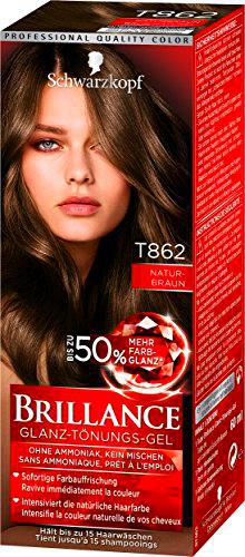 Brillance Schwarzkopf T862 - Gel de color marrón natural
