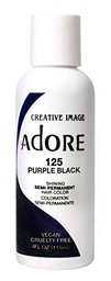 Adore Shining Semi Permanente Cabello Color Púrpura Negro (125), 118ml