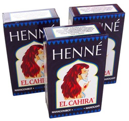 El Cahira - Henna caoba rojo - caoba - Acajou 3 unidades (3 x 90 g)