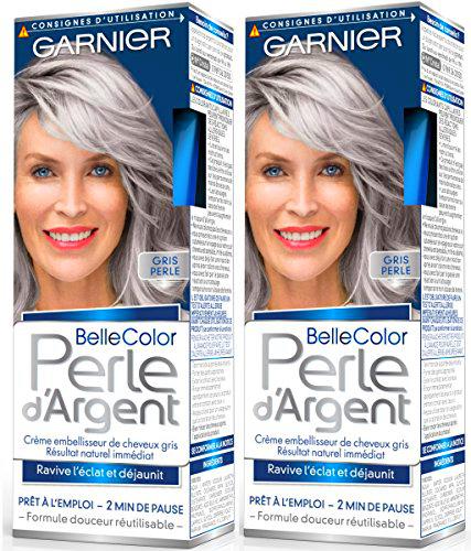 Garnier - Belle color plata de la perla - Crema gris brillo del pelo déjaunisseur Gris