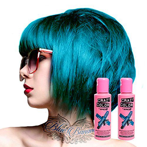 Tinte capilar semi-permanente de Crazy Color 100ml (Peacock Blue