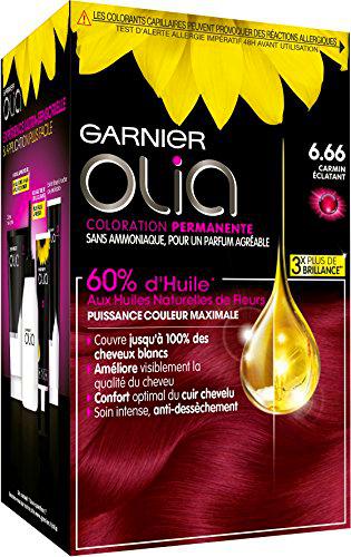 Garnier - Olia - Coloration Permanente à l’Huile Sans Ammoniaque Carmin