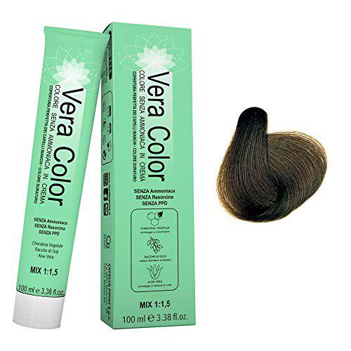 Vera Color - 5.1 Marrón Ceniza Claro - Tinte Permanente Profesional