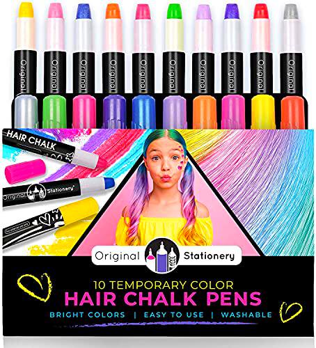 Original Stationery Tizas para el pelo x10 Set de Tizas de Color Lavables
