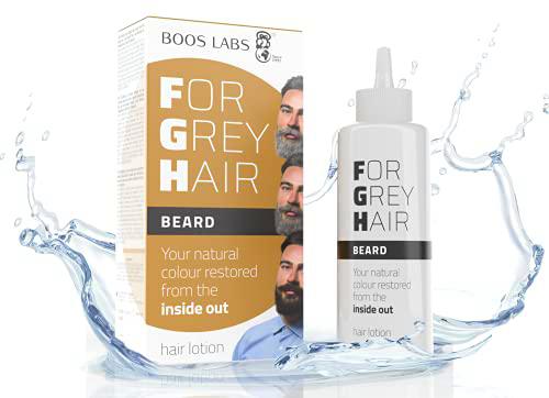BOOS LABS For Grey Hair for Beard un Producto Capilar Cubre Barba Gris