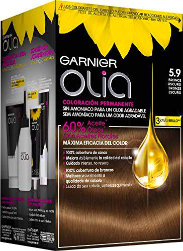 Garnier Olia Coloración Permanente sin Amoniaco, Agradable Aroma con Aceites Florales de Origen Natural