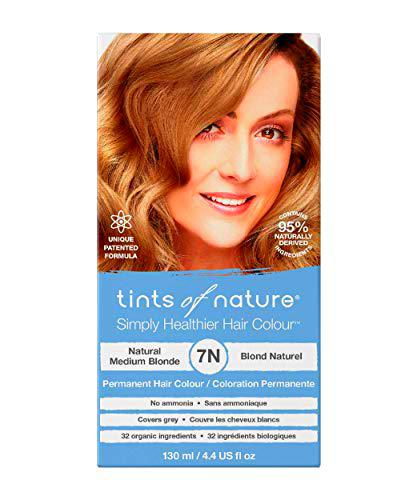 Tints of Nature 7N Rubio medio natural, Tinte permanente de cabello
