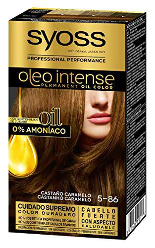 Syoss Oleo Intense - Tono 5-86 Castaño Caramelo - Coloración permanente sin amoníaco
