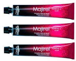 Loreal Majirel 7,4 - Crema de color para el cabello (3 unidades, 50 ml)