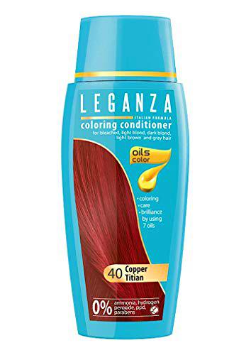 Leganza, Tinte Bálsamo Natural para el Cabello, Color Cobre Rojizo 40