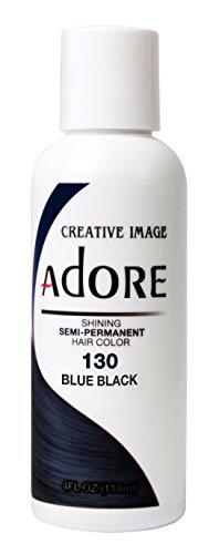 Adore Shining - Tinte de pelo semipermanente, 130 azul negro