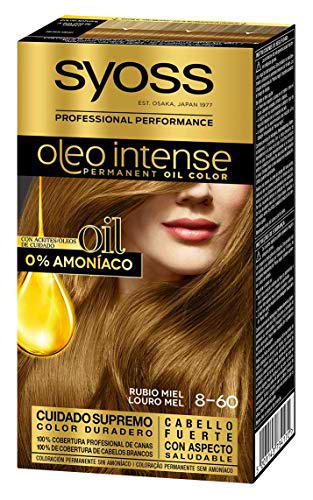 Syoss Oleo Intense - Tono 6-80 Rubio Caramelo - Coloración permanente sin amoníaco