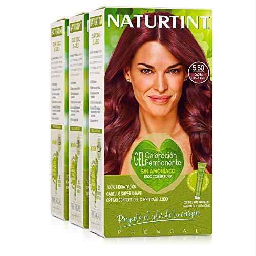 Naturtint Coloración 5.50 Caoba Chispeante, 100% Cobertura de canas