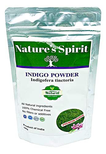 Índigo en polvo. Tinte para el pelo 100 % natural de color marrón oscuro a negro, 100 g