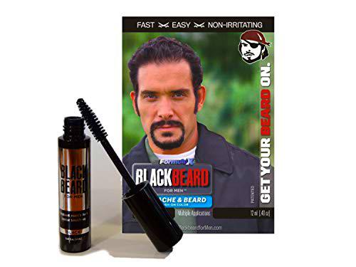 Barba negra para hombres - cepillo temporal en color 12ml (0.1 oz) NEGRO (BLK-BRDBLK)