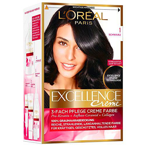 L'Oréal Paris Excellence Coloración Permanente, 1 Negro