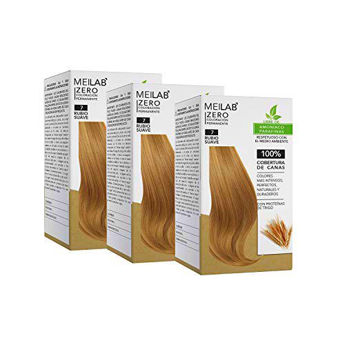 MEILAB - Tinte permanente sin amoniaco - Pack de 3 unidades