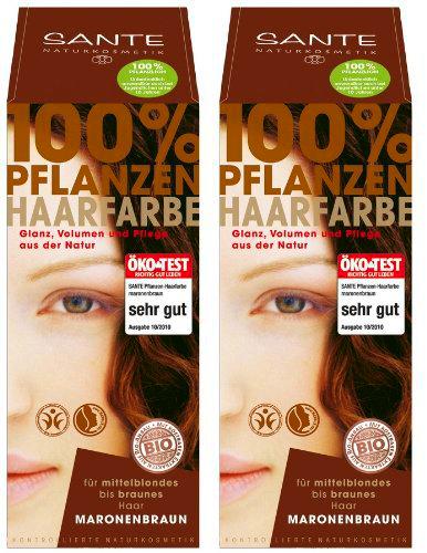 Sante Planta Color del pelo pelo Color en doble Pack maronenbraun 2 x 100 g en Juego para un crédito experiencia de color