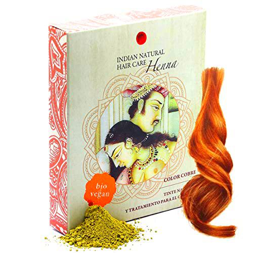 Henna - Color cobre - 200g - Tinte natural y tratamiento para el cabello