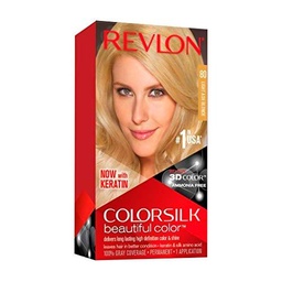 Revlon ColorSilk Tinte de Cabello Permanente Tono #80 Rubio Claro Cenizo