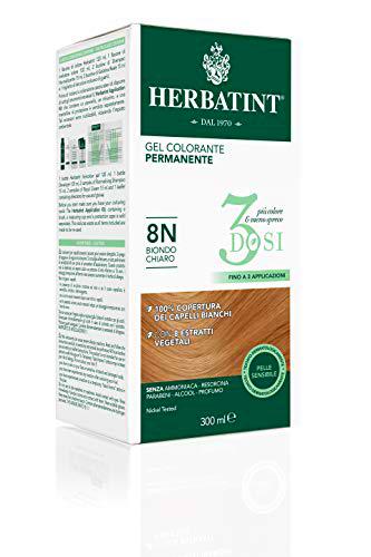 Herbatint Gel colorante permanente 3 dosis - 8N rubio claro 300 ml
