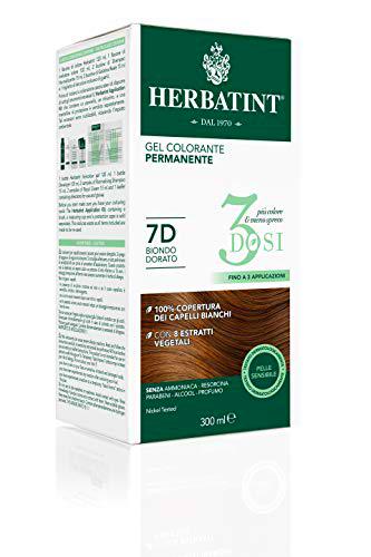 Herbatint Gel colorante permanente 3 dosis - 7D rubio dorado 300 ml