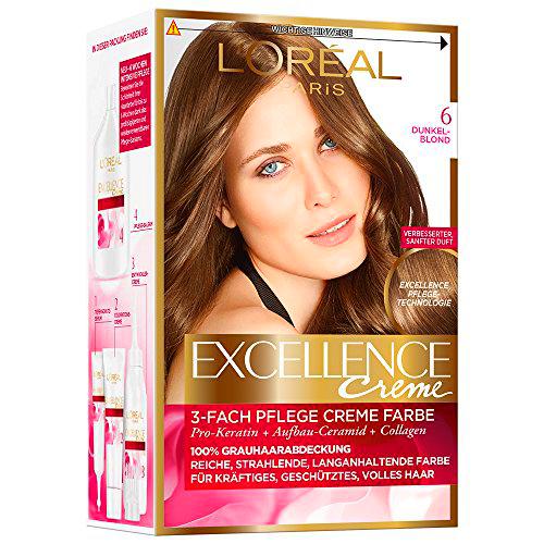 L'Oréal Paris Coloración permanente, 6 Rubio Oscuro