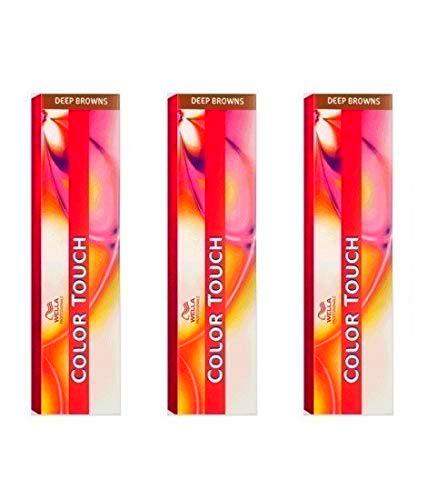 Wella Pack de 3 unidades Color Touch 60 ml Deep Browns 7/71.