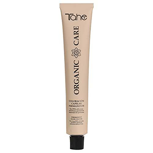 Tahe Organic Care Coloración Capilar Permanente de Larga Duración para el Cabello Sin Amoniaco Libre de PPD 100 ml, Tono 7
