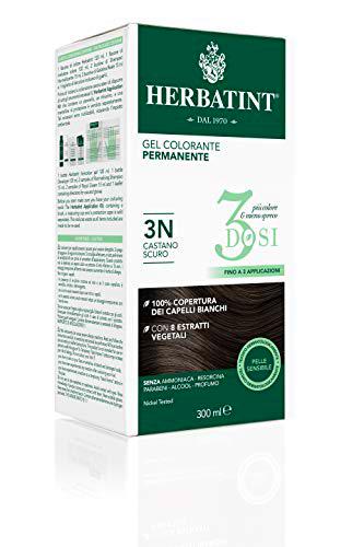 Herbatint Gel colorante permanente 3 dosis - 3N Castaño oscuro 300 ml