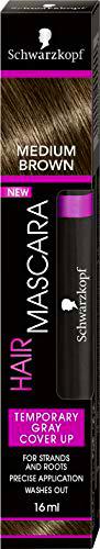 Schwarzkopf Hair Mascara Coloración raíces temporal Castaño, 16 ml