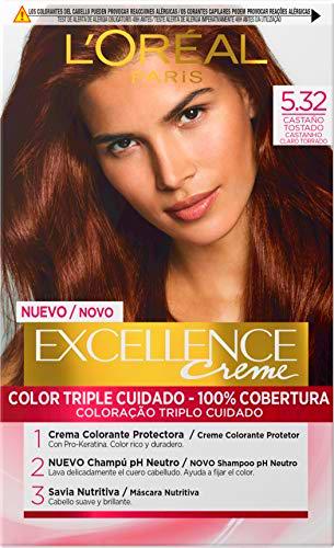 L'Oréal Paris Excellence - Crema Colorante Permanente Triple Cuidado con Pro-Keratina y Savia Nutritiva