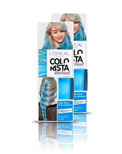 L 'Oréal Paris colorista Washout Coloración temporal larga duración Cabello Ocean - Lote de 2