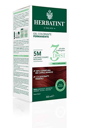 Herbatint Gel colorante permanente 3 dosis - 5 m Castaño claro caoba 300 ml