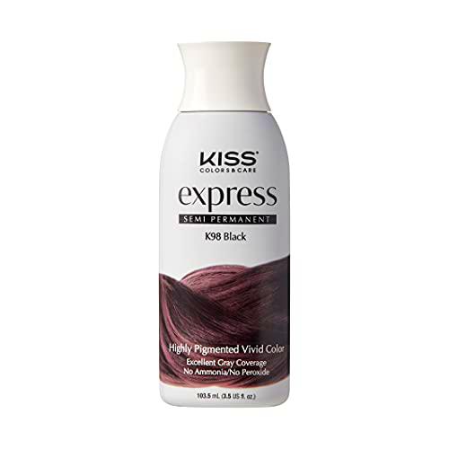 Kiss Express Color Semi- Permanent Black 3.5oz by Kiss Express