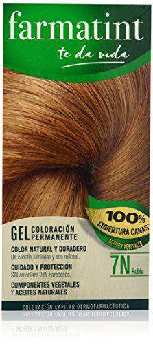 Farmatint Gel | Color Natural Y Duradero | Componentes Vegetales Y Aceites Naturales | Sin Amoníaco | Sin Parabenos | Dermatológicamente Testado