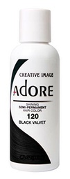 Adore Shining - Tinte de pelo semipermanente, 120 terciopelo negro