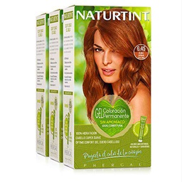 Naturtint | Coloración sin amoniaco | 100% cobertura de canas | Ingredientes vegetales | Color natural y duradero | 6.45 Rubio Ámbar Oscuro | Pack de