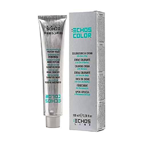 Echosline Echos Color Crema Colorante Profesional-Tinte de Pelo Rubio Platino Ceniza Natural (10.01), 100mL, 100