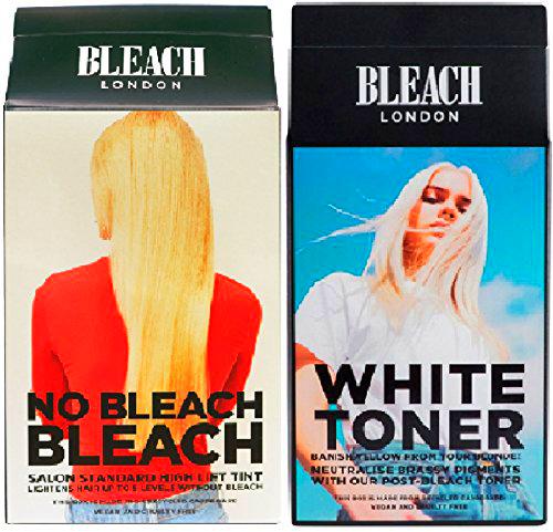 Bleach London - Juego de 2 tonos blancos de color blanco de 5 hojas sin blanqueador y blanqueador