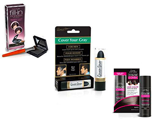 Cover Your Roots - Juego de 3 piezas para hombre, color negro