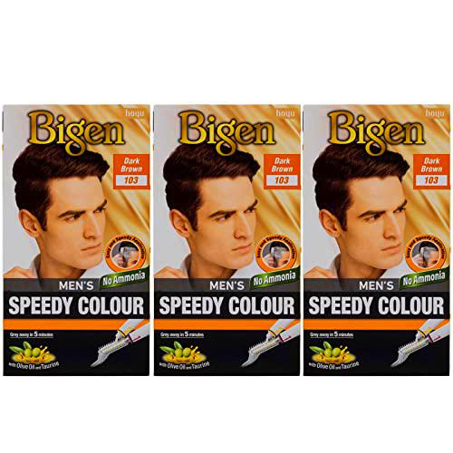 Bigen 103 - Juego de 3 colores para hombre, color marrón oscuro