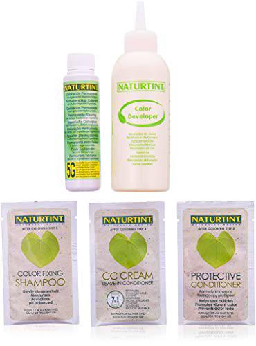 Naturtint Permanente Permanente Cabello Colores Castaño Dorado Claro (5G) 5 oz