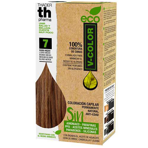 Thader Th Pharma ECO V-Color Coloración Capilar Permanente Kit, 60 ml (No