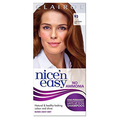 Clairol Nice'n Easy Coloración Semipermanente, 93 Rojo Dorado Claro