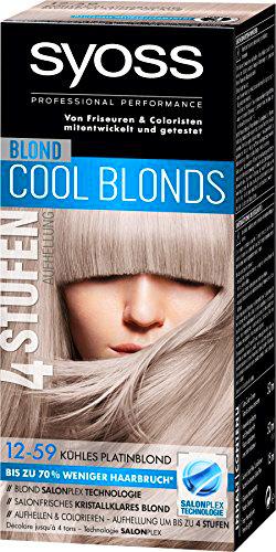 syoss Rubio Cool blonds 12 - 59 fría platino Rubio Nivel 3