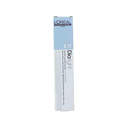 L'Oréal Professionnel DiaLight 8.11 Coloración Milkshake Carbon Sin Amoniaco, 50ml
