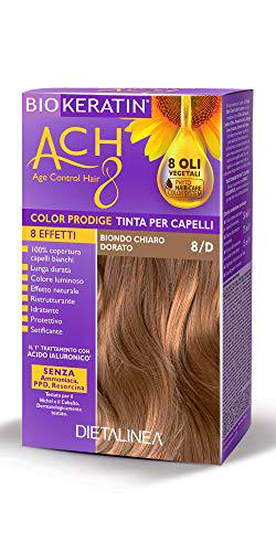 Dietalinea - Color Prodige 8 Efectos Tinte para Cabello 8/D Rubio Claro Dorado