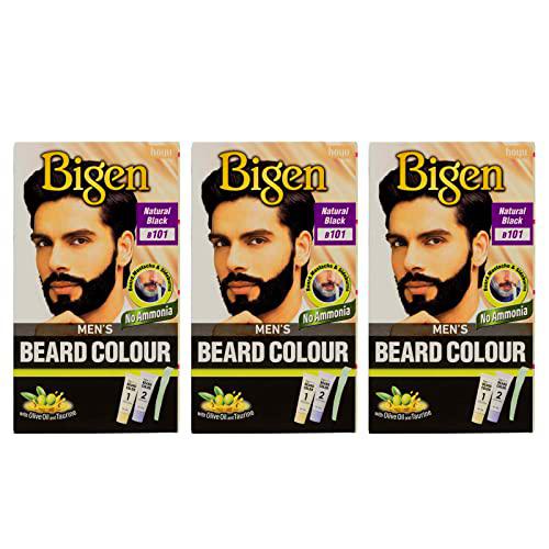 Bigen Barba para hombre color negro natural B101 (paquete de 3)